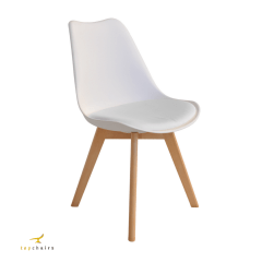 Cadeira Saarinen Wood Branca - Kit com 2 		