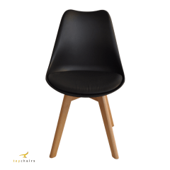 Cadeira Saarinen Wood Preta - Kit com 4		